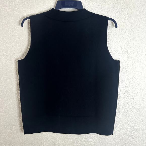 Halogen Lapel Collar Sweat Vest Womens Size Large Navy Depths NWT NEW - Picture 7 of 8
